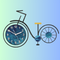 Modern 3D Wooden Silent Large Bicycle Wall Clock