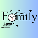 We are Family wall clock - Wooden Clock