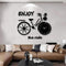 Bicycle Compressed Wooden Wall Clock