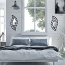 2 Pcs Decorative Mirror Wall Decor Leaf