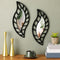 2 Pcs Decorative Mirror Wall Decor Leaf