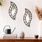 2 Pcs Decorative Mirror Wall Decor Leaf